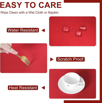 DWCN Red Christmas Square Tablecloth - 54 x 54 Inch - Waterproof Stain and Wrinkle Resistant Washable Table Cloth, Decorative Fabric Table Cover for Kitchen Dining Room Party and Outdoor Use