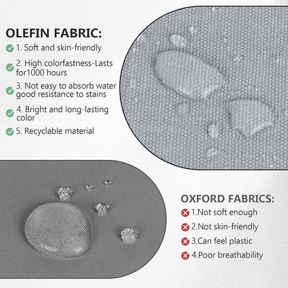 80 x 26 x 4 Inch Olefin Chaise Lounge Cushions, Lounge Chair Cushions with Headrest for Outdoor Furniture - Weather and Fade Resistant Patio Replacement Furniture Lounge Chair Cushion