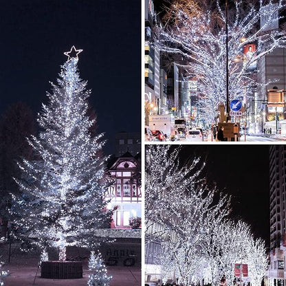 66FT 200 LED Fairy Lights with Remote, Plug in Twinkle Light Outdoor Indoor | Warm White to Cool White, 10 Modes, Timer, Dimmable, Memory, Waterproof Color Changing String Lights for Christmas Decoration