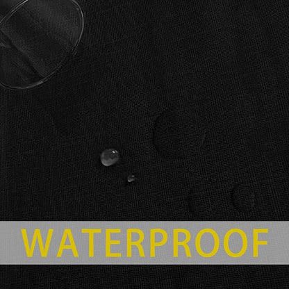 sancua Waterproof Rectangle Vinyl Tablecloth Table Cloth 60x102 Inch, Black | 100% Oil Spill Proof, PVC Material, Wipe Clean Table Cover for Dining Tables, Buffet Parties and Camping