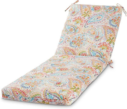 Outdoor Reversible Chaise Lounge Chair Cushion, Jubilee