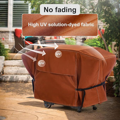 NettyPro Griddle Cover for Blackstone 36 inch Griddle Waterproof Heavy Duty 4 Burner Flat Top Gas Grill Cover 36" Cooking Station, Brown