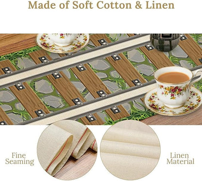 Western Railroad Track Table Runner Party Decorations Cowboy Table Runner Wild West Party Train Railroad Table Runner for Kitchen Dining Table WeddingGraduationParty 13x36in