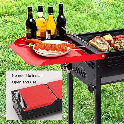 Camping Barbecue Grill Stainless Steel Charcoal Barbecue Grill Folding Portable Grill for Outdoor Picnic Backyard Barbecue Charcoal Grill