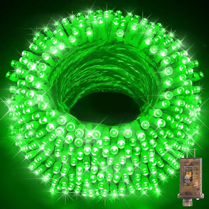 KNONEW 403ft 1000 LED Christmas String Lights Outdoor 8 Modes & Timer Fairy Light Plug in Waterproof LED Wedding Lights for Xmas Yard Tree Party Holiday Decor (Green)