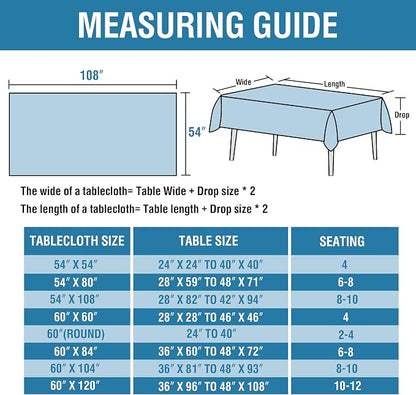 H.VERSAILTEX Linen Textured Table Cloths 54 x 108 Inch Premium Solid Tablecloth Spill-Proof Waterproof Table Cover for Dining Buffet Feature Extra Soft and Thick Fabric Wrinkle Free, Black