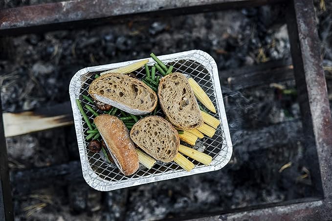 Disposable Charcoal Grill Ideal for Camping and Tailgate Parties -Pack of 2 Small size Portable, Easy To Light, and Convenient charcoal grill Lasts 1.5 hours Grill Anytime, Anywhere