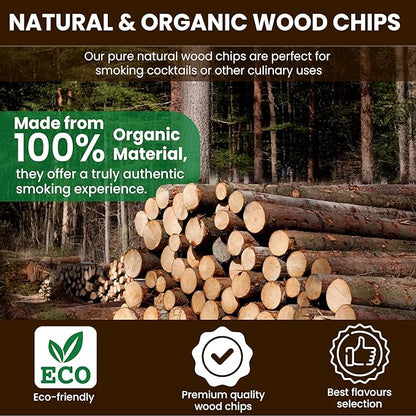 Wood Chips Easter Gift - 12 Flavor Natural Artisan Pack | Premium Smoking Chips for Cocktail Smoker Gun | Professional Bar Accessories for Whiskey Bourbon Dad Husband