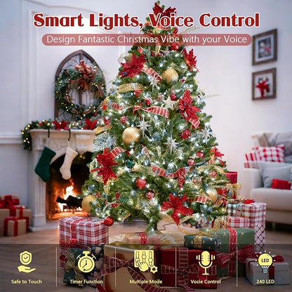 2026 New Voice Control Connectable 88FT 240LED String Lights Indoor Outdoor Clear Wire Twinkle Fairy Light Plug in with Timer for Bedroom Classroom Wedding Tree Patio Decor