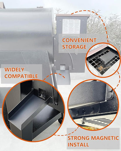 Magnetic Pellet Cleanout Chute for Smoker - Efficient Pellet Grill Helper Slide for Cleaner Smoker Hopper - Great Accessories for Traeger Pellets, Pit Boss Pellets Transfer to Storage Containers