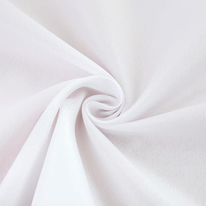 sancua 2 Pack Small Square Tablecloth 24 x 24 Inch White, Stain and Wrinkle Resistant Washable Polyester Table Cloth Decorative Solid Fabric Table Cover for Nightstand End Bedside Tables