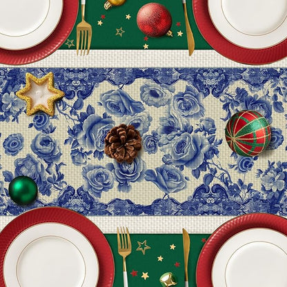 Peacock Table Runner,Dining Decor for Kitchen Coffee Table Family Dinners Holiday Parties Wedding Events Decor(13x72 inch)