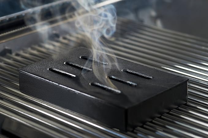 GrillPro 00150 Cast Iron Smoker Box , Black , 5" L x 1.5" H x 8" W