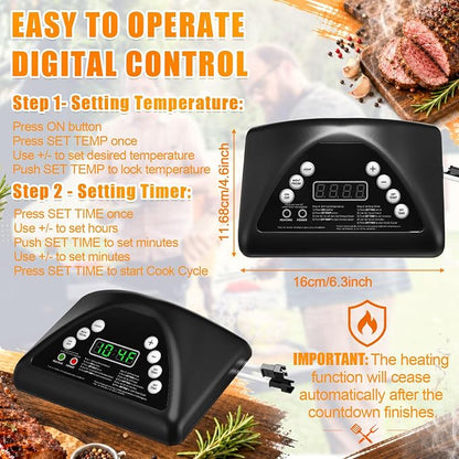 Fumete Smoker Replacement Kit, Compatible with Masterbuilt 20070211 9907100001 9907090039, Digital Control Panel with 120V 1200W Heating Element for Select Electric Smokers