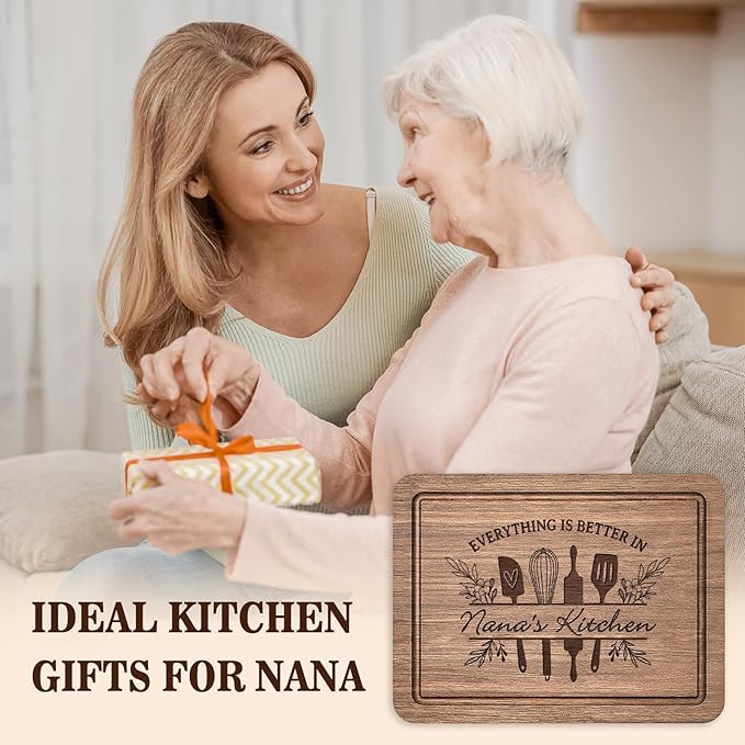 Nana Gifts, Premium Walnut Wood Cutting Board Gifts for Nana, Nana Birthday Gifts, Cool Kitchen Gifts for Nana Grandma from Grandkids