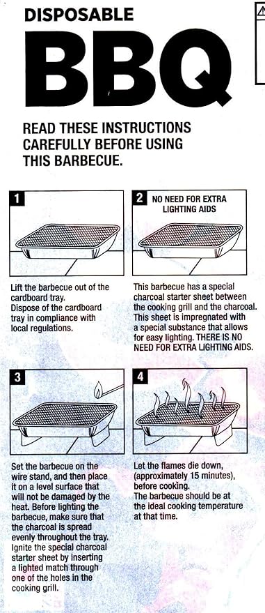 Disposable Grill BBQ: Aluminum Portable Disposable Charcoal Grill, Great For Grilling On The Go, 8.5 X 10.75 inch