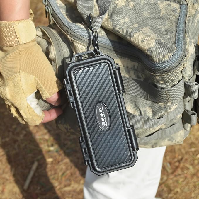 Harnds Waterproof Box Mini Hard Case Small Dry Box Waterproof Storage Case for Outdoor Sports Survival Equipment EDC Tools