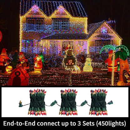 Easter Decorations Mini String Lights, 150 Count 31.9Ft Pink & Multicolor Easter Lights, Plug in Waterproof Easter Lights for Indoor Outdoor Easter Garland, Tree, Party & Holiday Decor
