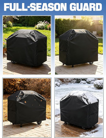 PAMASE 65in BBQ Cover fits Most 3-5 Burner Gas Grills - Waterproof Gas Cover for Outdoor Grill, UV Fade & Rip Resistant, Compatible with Weber Genesis, Camp Chef, Nexgrill, Char-Broil