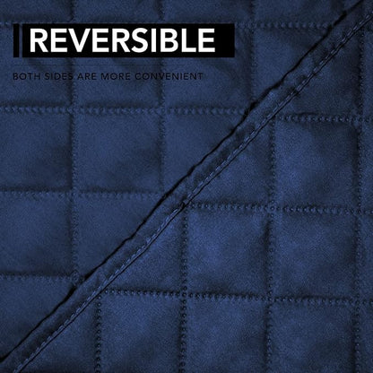 Easy-Going Reversible Couch Cover, Oversized Recliner, Navy/Navy | Machine Washable Slipcover For Dogs, Water Resistant Furniture Mat For Living Room, Non-Slip Sofa Cover, Pet Friendly