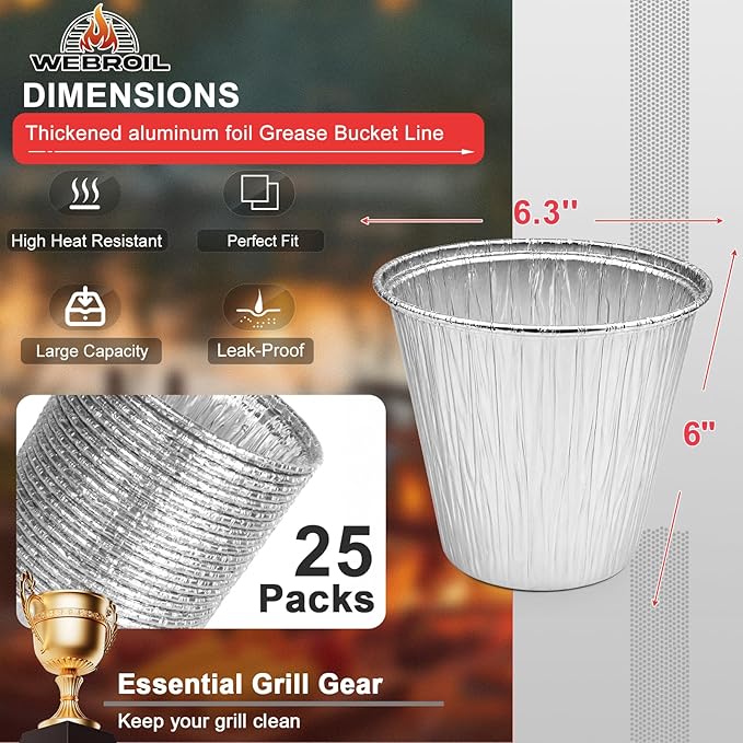 Grease Bucket Liner for Traeger BAC608 Grease