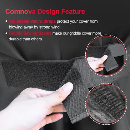 Grill Cover for Oklahoma Joe's Canyon Combo Smoker - 600D Premium BBQ Cover Waterproof & Heavy Duty for Oklahoma Joe's Canyon Grill
