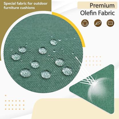 Deep Seat Patio Cushions Set 19 x 19 Inch,Olefin Fabric Outdoor Seat Cushion,Patio Furniture Cushions with Removable Cover,Rain-Proof and Fade Resistant Deep Seat Bottom & Back Cushion,1set