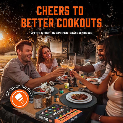 Grilling Spice Set Grill Seasoning Gifts, 20 Unique Spices and Seasonings Jars Gift Set, BBQ Gifts For Men, Dad, Husband, Father, Flavors Like Chili, Cajun, Garlic, Steak, Rub, Herbs, Blend and More
