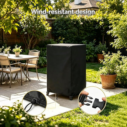 Smoker Cover Fit for East Oak 30" Outdoor Electric Smoker | Heavy Duty Waterproof Outdoor Grill Cover, Vertical BBQ Smoker Covers, 20"D x 21"W x 42"H