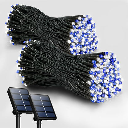 Selarlyt 2 Pack Solar Christmas Lights Outdoor, 72FT 200 LED Solar String Lights with 8 Lighting Modes, IP65 Waterproof Solar Lights Outdoor for Xmas Garden Party Tree Decor.