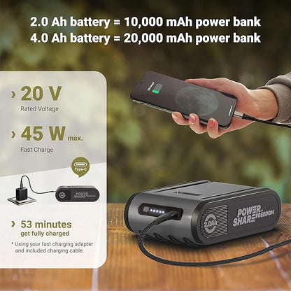 EXIT Fire'n'Go Portable Grill Smoker & EXIT Tire Inflator Portable Air Compressor with Power Share Freedom Battery