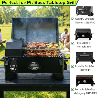 Smoking Rack for Pit Boss 150 Grill Beef Jerky Second Rack Portable Pellet Smoker Grates for Traeger Ranger Scout Portable Tabletop Replacement Parts Pitboss PB150PPG PB150PPS Accessories