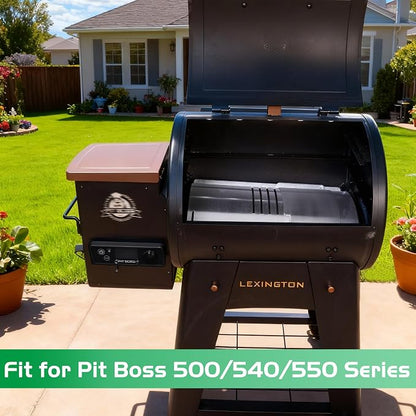 Lexington Flame Broiler Kit for Pit Boss Smoker Replacement 500 540 550 Series Pitboss Pellet Smoker Drip Tray Diffuser Heat Deflector Plate PB500NX Lexington Onyx Edition Grill Parts