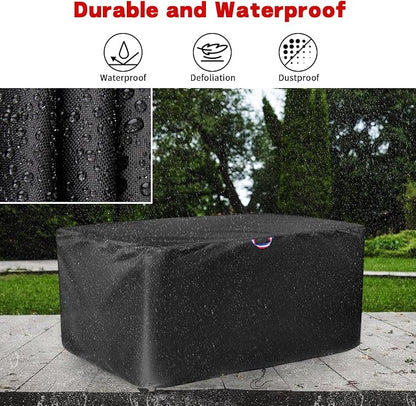 46 Inch Patio Coffee Table Cover, Outdoor Waterproof Cover | Heavy Duty Rectangle Coffee Table Cover for All-Weather Protection - 46"L x 24"W x 18"H