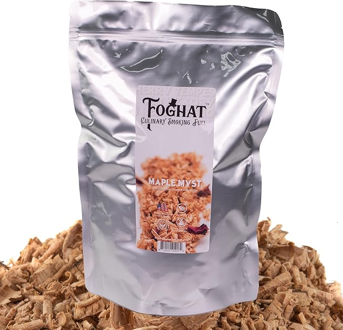 Foghat Cocktail Smoker Wood Chips - 100oz Maple Myst Shavings for Smoker, Whiskey & Drink Infuser Kit - Natural, Culinary Wood Smoking Chips for Hand held Cocktail Smoke Gun & Bourbon Drink Smokers