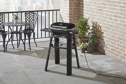 Weber Lumin Compact Electric Grill, Light Green, with Lumin Compact Grill Stand