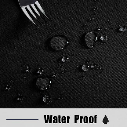 Fitable Square Outdoor and Indoor Tablecloth, Black, 60 x 60 Inch | Washable Waterproof Wrinkle Free Table Cover, Zipper and Umbrella Hole, For Spring Summer Party Picnic Camping Patio