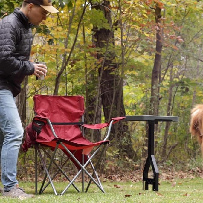 MTM JM-1-11 Jammit Personal Outdoor Table, Cookouts, BBQ, Sports, 13.5"x13.5"x24" Tall, USA Made, Forest Green