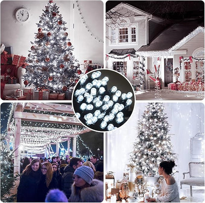 170FT 500 LED Christmas String Lights, Christmas Lights | End-to-End Plug 8 Modes - UL Certified - Outdoor Indoor Fairy Lights for Christmas Tree, Garden, Party, Wedding(Cool White)