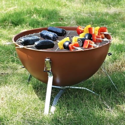 ALLC Charcoal Grills Portable Outdoor Camping Spherical Barbecue Grill BBQ Carbon Grill with Thermometer Stewing Integrated Barbecue Grill Barbecue Grill for Garden Outdoor Cooking
