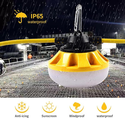 50FT Construction String Lights LED Industrial Grade Best for Construction Sites, Renovation, Walkways,Patio，Mine cave, Outdoor, and Other Outdoor Lighting Solutions Use,Free for Climbing Hook