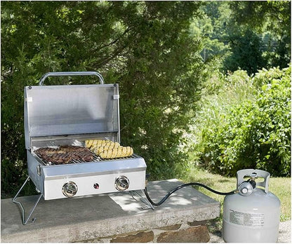 Portable Stainless Steel Gas Grill with Cover
