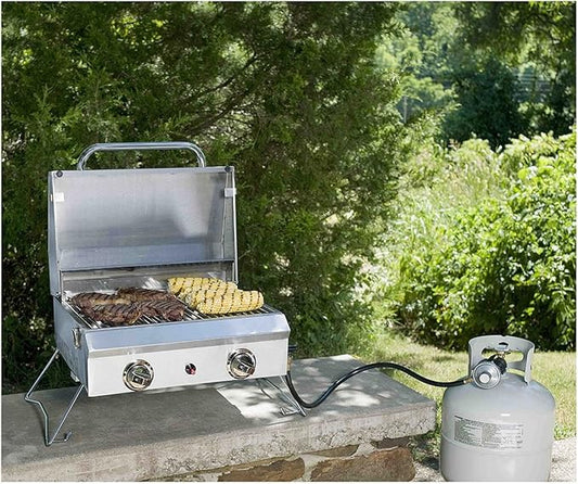 Portable Stainless Steel Gas Grill with Cover