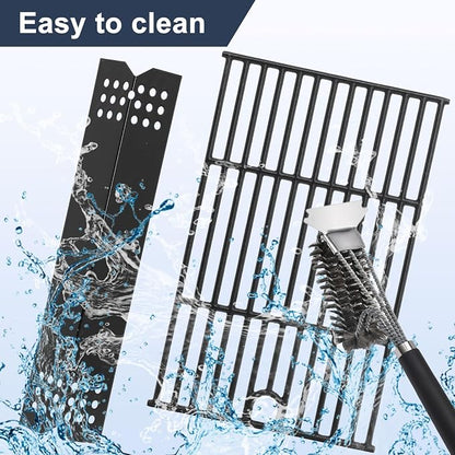 Criditpid Grill Replacement Parts for Nexgrill 720-0925P 720-0925, Cast Iron Grill Grates, Heat Plates Shields, Burner Tubes & Igniter Kit for Nexgrill 720-0925P 4 Burner Gas Grill.