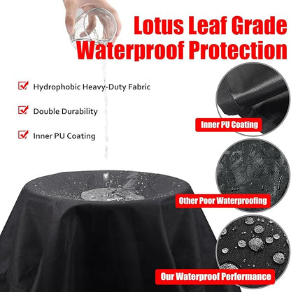 Grill Cover, 40 inch Heavy Duty BBQ Gas Grill Cover for Outdoor Grill, Waterproof, Weather Resistant, Anti-UV, Rip-Proof, Fade Resistant Barbecue Cover with Hook-and-Loop Straps for Most Grills