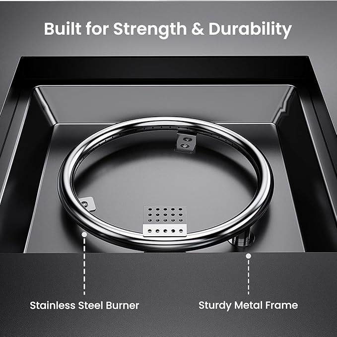 Ciays 32 Inch Propane Fire Pits,50,000 BTU Gas Fire Pit Table for Outsides with Steel Lid and Lava Rock, 2-in-1 Square Fire Table for Gatherings Parties on Patio Deck Garden Backyard, Black