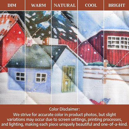 Maison d'Hermine Oven Gloves 100% Cotton Oven Mitt (7" x 13", Pack of 1) | With Loop Heat Resistant BBQ Cooking Gloves Baking Kitchen Handling Hot Pans Thanksgiving Christmas - Megeve