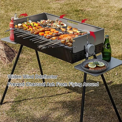 Charcoal Grills, Small Grill, Folding Barbecue Grill, Portable Grill, for Courtyard, Garden, Backyard, Picnic