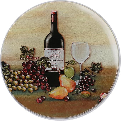 Reston Lloyd, Burner Covers For Electric Stovetop, Decorative Lightweight Tin Covers, Set of 4 (2-8 inch & 2-10 inch), Conceals Messy Drip Pans, Wine
