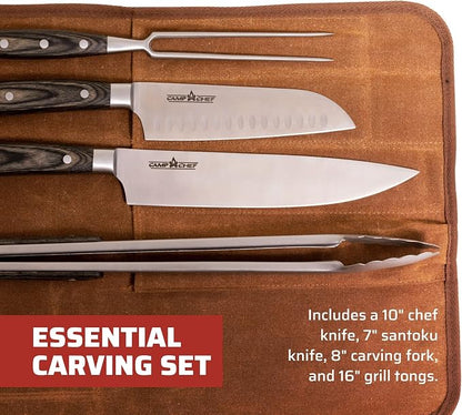 Camp Chef Deluxe 4 Piece Carving Knife Set, Multi